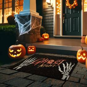 Tyuu 753878703411 Skeleton Front Door Mat Indoor Outside Entrance Dirt Trapper Doormat