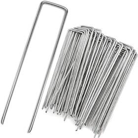 U&mei 313098586548 Landscape Staples 8 Inch Heavy-duty Garden Stakes Ground Pins