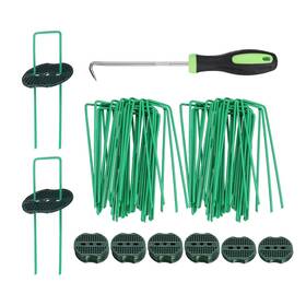 S25111800ux6060 Unique Bargains Garden Stakes Galvanized Landscape Staples U-type Turf Stake Sod Pin Plant With