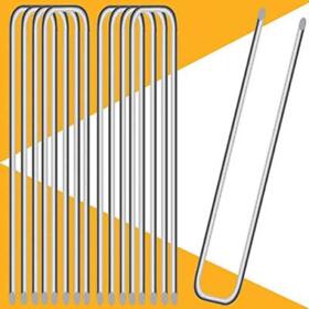 Uplama 50pcs Garden Anti-rust Galvanized Ground Staples Landscape Sod Stakes