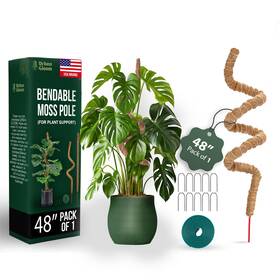 B0dct3s2x6 Urban Gloom Bendable Moss Pole 48 Inch For Monstera And Climbing Plants - Coco Coir Stick