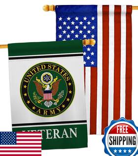B08btjn8s9 Usa Decoration Army Veteran United States Military House Flag - 28 Inch X 40 Double-sided