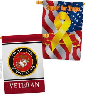 B08bv3rnv9 Usa Decoration Usmc Marine Corps Veteran House Flag 28x40 Inch - Double-sided All-weather Mad