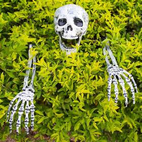 Hd-001 Vealizuu Halloween Decoraitons Skeleton Stakes Realistic Ground Breaker White
