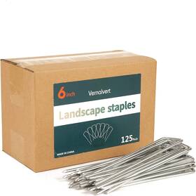 Vernalvert 711181952025 6ftft 9 Gauge Heavy Duty Garden Landscape Staples 125 Pack Anti-rust Galvanized G