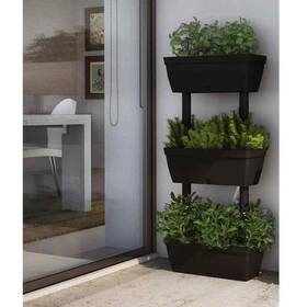151823 Vidaxl Flower Box 6 Pcs Vertical Garden Bed Planter Plant Pot Anthracite