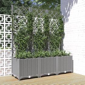 153274 Vidaxl Garden Planter With Trellis Plant Pot Flower Box Raised Bed Outdoor Pp 153274 Vidaxl Garden Planter With Trellis Plant Pot Flower Box Raised Bed Outdoor Pp