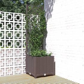 318259 Vidaxl Garden Planter With Trellis Plant Pot Flower Box Outdoor Patio Brown Pp 318259 Vidaxl Garden Planter With Trellis Plant Pot Flower Box Outdoor Patio Brown Pp