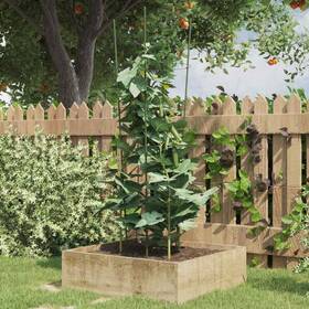 319375 Vidaxl Garden Plant Supports With 4 Rings Tomato Growing Cage 5 Pcs Green Steel