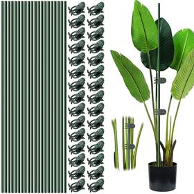 Vidroxin 602397369267 20pcs 15.7 Inch Plant Stakes With 30pcs Clips Bendable Orchid And Green Vidroxin 602397369267 20pcs 15.7 Inch Plant Stakes With 30pcs Clips Bendable Orchid And Green