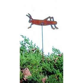 Village Wrought Iron 604414006629 35 Inch Grasshopper Rusted Garden Stake Village Wrought Iron 604414006629 35 Inch Grasshopper Rusted Garden Stake