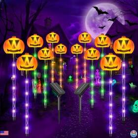 Tfl-057 Visit The Ahaorigin Store 2025 Upgraded 12 Pack Halloween Solar Pumpkin Lights Outdoor Decorations 8