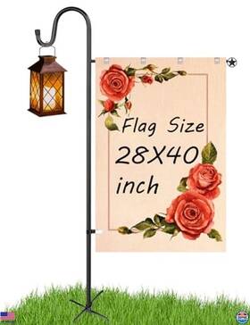 B0d3wgvr7s Visit The Lopanny Store 60-inch Heavy-duty Garden Flag Holder Stand For 28x40 Flags - Durable