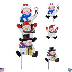 Yhmd-431 Visit The Yeahome Store Outdoor Christmas Decor - 3 Stacked Snowman Garden Stakes Metal Signs Yhmd-431 Visit The Yeahome Store Outdoor Christmas Decor - 3 Stacked Snowman Garden Stakes Metal Signs
