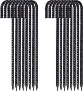 Rebarstakes-18in16-j Vvokgo 18 Inch Ground Rebar Stakes 16pcs J Hook Extra J-18in-3/8-16pc J-black Rebarstakes-18in16-j Vvokgo 18 Inch Ground Rebar Stakes 16pcs J Hook Extra J-18in-3/8-16pc J-black