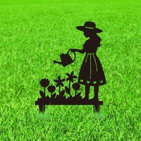 Ajew-wh0563-166-us29 Wadorn Girl Waters The Flowers Metal Decorative