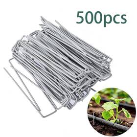 Wa1428273ur Waltyotur 500 Pack 6 Inch 11 Gauge Landscape Staples Garden Stakes Galvanized Sod