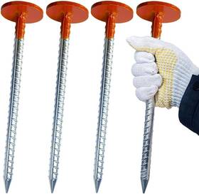 12cunbjd Wansruyi Rebar Survey Marker Stakes 12 Inch Long - 1.35 Lb Heavy Duty Orange Silvery