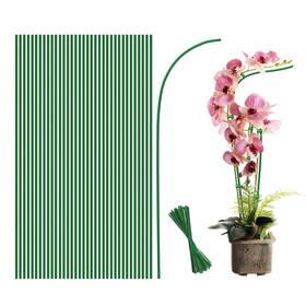 Pps-36 Wdzzhot 36 Pcs Plant Stakes Bendable Sticks 18 Inches Single Stem Green