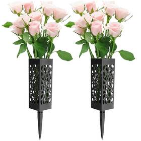 Wehhbtye 721618004517 2 Pack 12 Inch Memorial Cemetery Floral Holder 7.4 Inches 2pcs