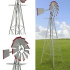 Windmill Garden Weather Best Vane Resistant Silver Red Ornamental Beautiful Dec 7902706879054