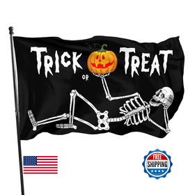 B0dcbcc813 Wizfuyq Halloween Skull Flag 3x5 Ft Outdoor Indoor With Grommets Spooky Trick Or Treat D