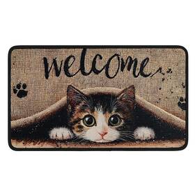 B0fqbywn5t Worltoldb Welcome Cat Door Mat Indoor Outdoor Entrance Floor Mats Non-slip Washa