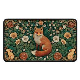 B0fqc1x19m Worltoldb Forest Fox Door Mat Indoor Outdoor Entrance Floor Mats Non-slip Washab