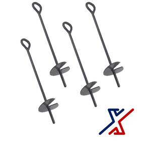 X1tools Xie-out-anc-sol-1010 4 Pcs 16 Inch Ground Anchor / Stake Screw Type With A 3 Helix By