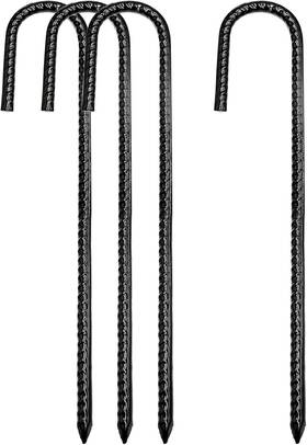 Xzhjd4gus Xizao Rebar Stakes J Hook Heavy Duty Garden 12 Inch Tent Steel Black