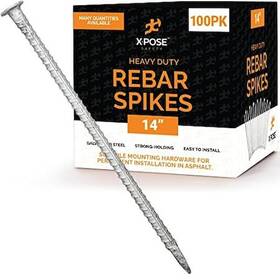 Spike-100-x-s Xpose Safety Rebar Stakes - 14 Inch Metal Spikes For Asphalt 1/2 Spike-100-x-s Xpose Safety Rebar Stakes - 14 Inch Metal Spikes For Asphalt 1/2
