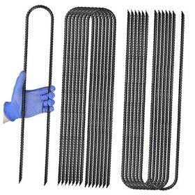 24cunud Yisheng Trampoline Ground Anchors 24-inch Heavy Duty U Rebar Stakes For 8