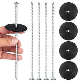 Ys8cun-ddian Yisheng 8 Inch Heavy Duty Landscape Stakes With Gasket Caps - Sets Galvanized Spiral 50