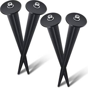 Flood-00 Zhengmy 4 Packs Threaded Spike Flood Light Ground Stake Metal Black Flood-00 Zhengmy 4 Packs Threaded Spike Flood Light Ground Stake Metal Black