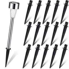 Stakes-05 Zhengmy 16 Pcs Metal Solar Light Stakes Replacement Ground Outdoor Black