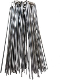 Zhent 30pcs 12inch Extra-long U-shaped Garden Securing Pegs Anti-rust Stake