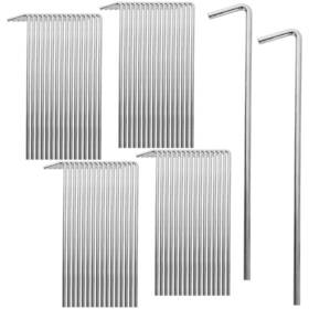 Ziqi 608571116184 100 Pack 6-2/3 Inches Metal Tent Stakes Galvanized Yard Gr... Fast Ship