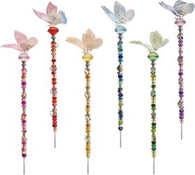 Pp07zs24100 Zslactp 200pcs Diy Butterfly Garden Stakes Kit - Fairy Wand Beaded Pp07zs24100 Zslactp 200pcs Diy Butterfly Garden Stakes Kit - Fairy Wand Beaded