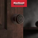 Kwikset Hancock Keyed Entry Door Lock Smartkey Venetian Bronze / Satin Nickel. Fixed Price $19.95.