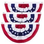 3 X 6 Ft American Pleated Fan Flag, Usa Patriotic Half Bunting 4TH Of. Fixed Price $67.19.