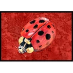 Carolines Treasures 8870MAT Lady Bug On Deep Red Indoor Outdoor Doormat - .... Fixed Price $34.32.