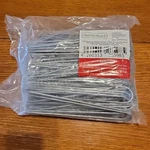 Gardenmate 100-PACK Anti-rust Inch 9 Gauge Round-top Heavy-duty U-shaped 8"X1". Fixed Price $16.56.