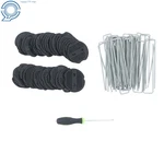101 Pk 6 Inch Galvanized Garden Stakes Landscape Staples With Gasket Washer Caps. Fixed Price $18.71.