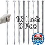 Vvokgo 16 Inch Rebar Stakes Metal Asphalt Anchoring Spikes Ground (8PCS), 1/2. Fixed Price $46.48.