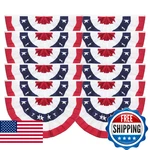 12 Pack Usa Pleated Fan Flag, 1.5X3 Ft American Patriotic Bunting Stars. Fixed Price $54.06.