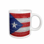 3DROSE National Flag Of Puerto Rico Painted Onto Brick Wall Rican Mug. Fixed Price $11.99.