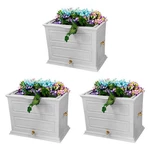Good Ideas Savannah 42 Gal Flatback Colonial Style Rain Barrel Planter (3 Pack). Fixed Price $530.99.