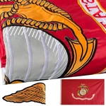 Embroidered Double Sided Marine Corps Flag 3X5FT Outdoor- 3PLY Heavy Duty 300D. Fixed Price $59.66.