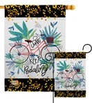 Keep Pedaling Garden Flag Sports Flowers Bike Ride Happy Flora House Yard Banner. Fixed Price $15.95.