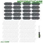 All-carb 100 Pack 6" Adjustable Width Landscape Staples Stakes With Sharp Edges. Fixed Price $33.61.